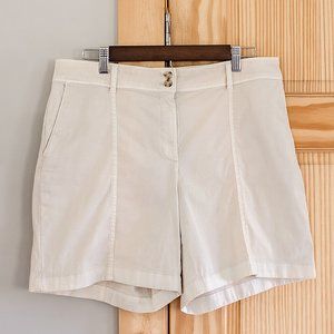 J.Jill Khaki High Rise Mid Thigh Cotton Stretch Shorts Size 12